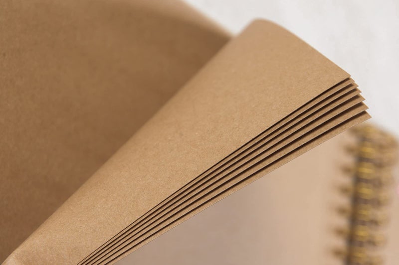 potricher 12.2 x 8.5 Inch Large DIY Scrapbook Photo Album 80 Pages Thick Kraft Paper Scrap Book Albums for Wedding Anniversary Family and Baby (Brown) - Image 5